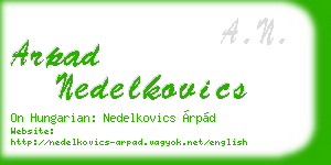 arpad nedelkovics business card