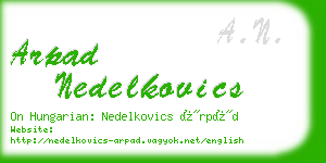 arpad nedelkovics business card